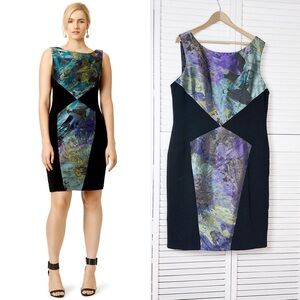 Theia side to side sheath dress